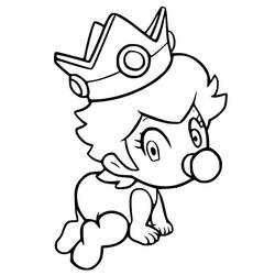 Princess Peach (Video Games) coloring page #211810 to print and color