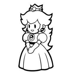 Princess Peach (Video Games) coloring page #211815 to print and color