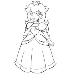 Princess Peach (Video Games) coloring page #211821 to print and color