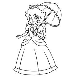 Princess Peach (Video Games) coloring page #211824 to print and color