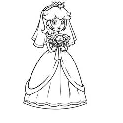 Princess Peach (Video Games) coloring page #211826 to print and color