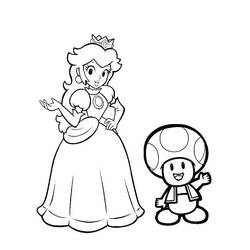 Princess Peach (Video Games) coloring page #211839 to print and color