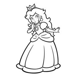 Princess Peach (Video Games) coloring page #211840 to print and color