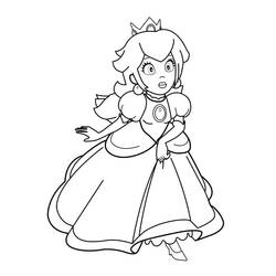 Princess Peach (Video Games) coloring page #211847 to print and color