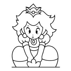 Princess Peach (Video Games) coloring page #211850 to print and color