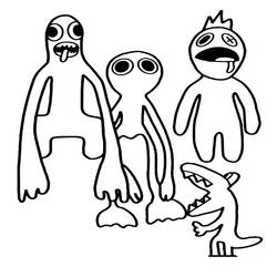 Coloring page: Rainbow Friends (Video Games) #201298 - Free Printable Coloring Pages