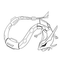 Coloring page: Rayquaza (Video Games) #181621 - Free Printable Coloring Pages