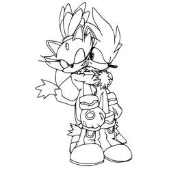 Silver Sonic - Free printable coloring pages