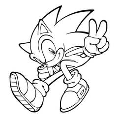 Coloring page: Sonic (Video Games) #153832 - Printable coloring pages