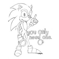 Coloring page: Sonic (Video Games) #153968 - Free Printable Coloring Pages