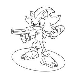 Sonic Shadow (Video Games) coloring page #216333 to print and color