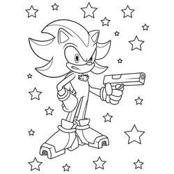 Sonic Shadow - Free printable coloring pages