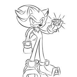 Sonic Shadow (Video Games) coloring page #216345 to print and color