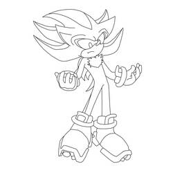 Sonic Shadow (Video Games) coloring page #216347 to print and color