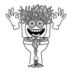 Spaghetti Tualetti (Video Games) coloring page #222146 to print and color