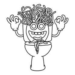 Spaghetti Tualetti (Video Games) coloring page #222156 to print and color