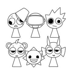 Coloring page: Sprunki Incredibox (Video Games) #218802 - Free Printable Coloring Pages