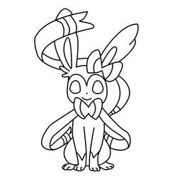 Sylveon (Video Games) coloring page #181516 to print and color