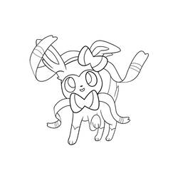 Sylveon (Video Games) coloring page #181520 to print and color