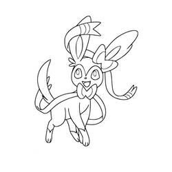 Sylveon (Video Games) coloring page #181524 to print and color