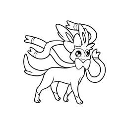 Sylveon (Video Games) coloring page #181526 to print and color