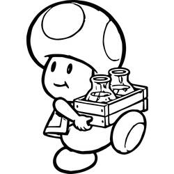 Coloring pages: Toad - Free Printable Coloring Pages