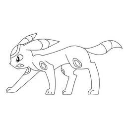 Umbreon (Video Games) coloring page #181551 to print and color
