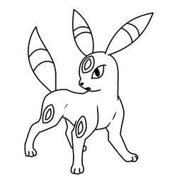 Umbreon (Video Games) coloring page #181552 to print and color