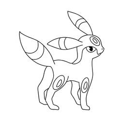 Umbreon (Video Games) coloring page #181555 to print and color