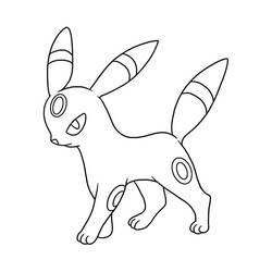 Umbreon (Video Games) coloring page #181561 to print and color