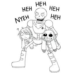 Undertale - Free printable coloring pages