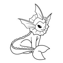 Coloring page: Vaporeon (Video Games) #184355 - Free Printable Coloring Pages