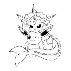 Coloring page: Vaporeon (Video Games) #184356 - Free Printable Coloring Pages