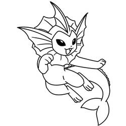 Coloring page: Vaporeon (Video Games) #184357 - Free Printable Coloring Pages