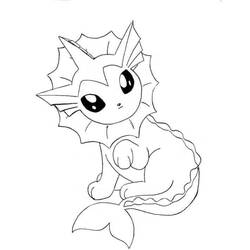 Coloring page: Vaporeon (Video Games) #184360 - Free Printable Coloring Pages