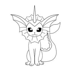 Coloring page: Vaporeon (Video Games) #184361 - Free Printable Coloring Pages