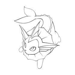 Coloring page: Vaporeon (Video Games) #184362 - Free Printable Coloring Pages