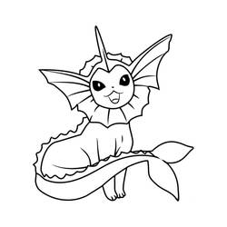 Coloring page: Vaporeon (Video Games) #184364 - Free Printable Coloring Pages
