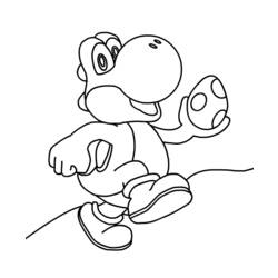 Coloring pages: Yoshi - Free Printable Coloring Pages