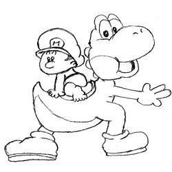 Coloring page: Yoshi (Video Games) #113516 - Free Printable Coloring Pages