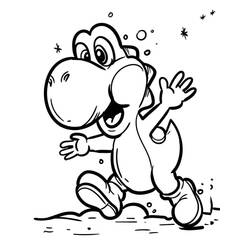 Yoshi (Video Games) coloring page #195186 to print and color