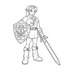 Coloring page: Zelda (Video Games) #113212 - Printable coloring pages