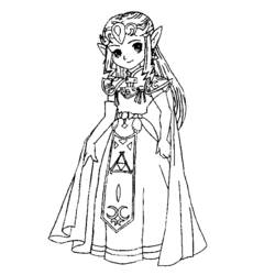 Coloring page: Zelda (Video Games) #113215 - Free Printable Coloring Pages