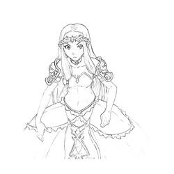 Coloring page: Zelda (Video Games) #113294 - Free Printable Coloring Pages