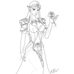 Coloring page: Zelda (Video Games) #113297 - Free Printable Coloring Pages