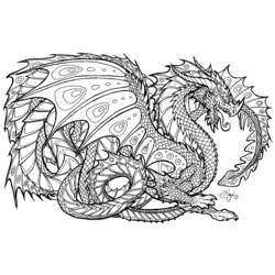 龙 - 免费可打印着色页