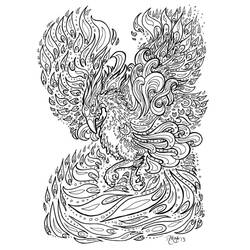 凤凰 - 免费可打印着色页