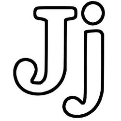 字母J - 免费可打印着色页